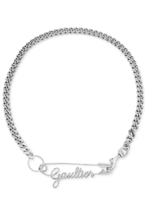 Jean Paul Gaultier Safety Pin Chain Necklace - Silver
