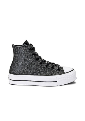 Converse Chuck Taylor All Star Lift Platform Sneaker in Black. Size 8.
