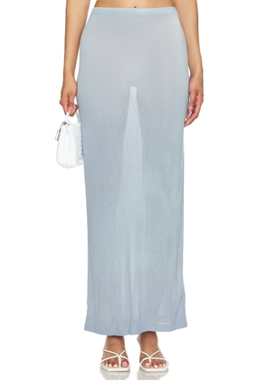 COTTON CITIZEN The Rio Maxi Skirt in Baby Blue. Size M, S, XS.