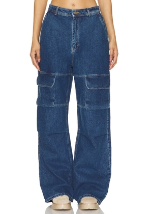 H2OFagerholt Classic Box Jeans in Blue. Size M, S, XL, XS.