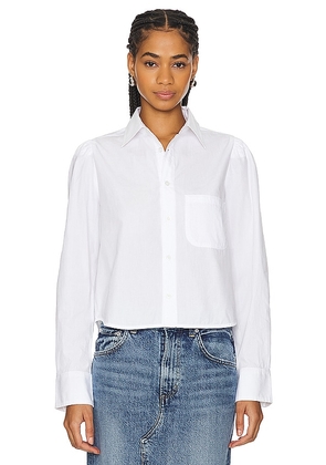 Citizens of Humanity Nia Crop Shirt in White. Size M, S, XS.