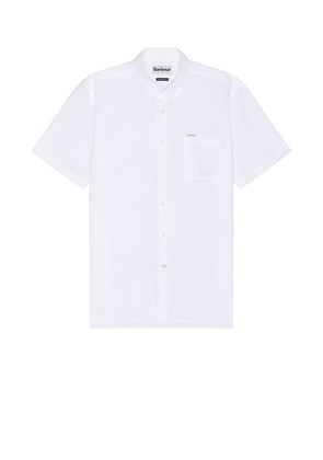 Barbour Nelson Short Sleeve Summer Shirt in White. Size M, S, XL/1X.