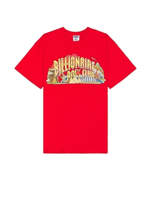 Billionaire Boys Club Arch Wonder Tee in Red. Size S, XL/1X.