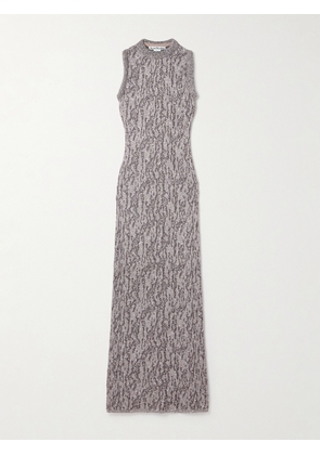 Acne Studios - Sequin-embellished Metallic Jacquard-knit Maxi Dress - Gray - xx small,x small,small,medium,large