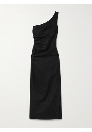 Mara Hoffman - + Net Sustain Enya One-shoulder Ruched Hemp Maxi Dress - Black - US0,US2,US4,US6,US8,US10,US12