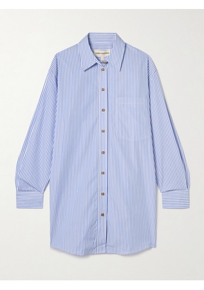 Mara Hoffman - + Net Sustain Hailey Striped Organic Cotton-poplin Shirt - Blue - XXS/XS,S/M,L/XL