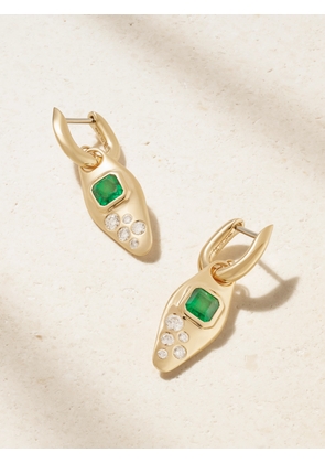 Uniform Object - Vessel 18-karat Gold, Emerald And Diamond Earrings - One size