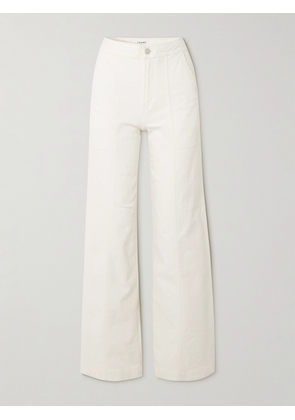 FRAME - + Net Sustain Braided High-rise Wide-leg Jeans - White - 23,24,25,26,27,28,29,30,31,32