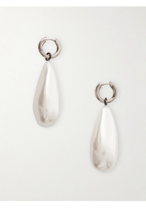 Balenciaga - Palazzo Silver-tone Faux Pearl Earrings - One size