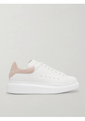 Alexander McQueen - Suede-trimmed Leather Exaggerated-sole Sneakers - White - IT35,IT35.5,IT36,IT36.5,IT37,IT37.5,IT38,IT38.5,IT39,IT39.5,IT40,IT40.5,IT41,IT41.5