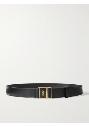 SAINT LAURENT - Cassandre Leather Belt - Black - 65,70,75,80,85,90,95,100