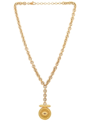 Luv AJ X Sivan Ayla Copacabana Pendant Necklace in Metallic Gold.