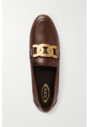 Tod's - Kate Embellished Leather Loafers - Brown - IT34,IT34.5,IT35,IT35.5,IT36,IT36.5,IT37,IT37.5,IT38,IT38.5,IT39,IT39.5,IT40,IT40.5,IT41,IT41.5,IT42