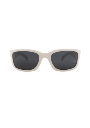 Prada Wrap Sunglasses in White.