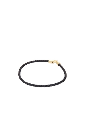 Miansai Cruz Leather Bracelet in Black. Size M.