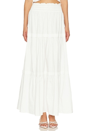 LoveShackFancy Phia Skirt in White. Size XXL.