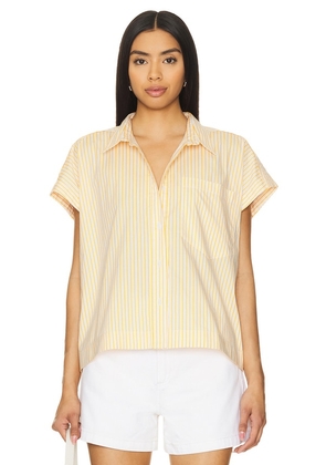 PISTOLA Cara Button Up Top in Yellow. Size M, S, XL, XS.
