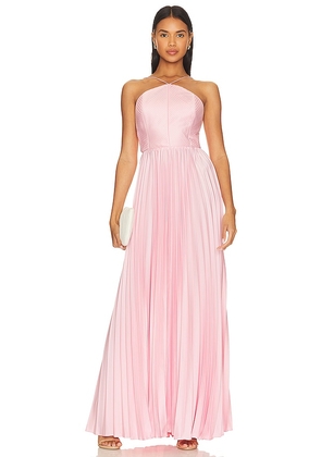 AMUR Kamari Pleated Dress in Pink. Size 10.