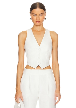 SANS FAFF Jessica Transparent Vest in White. Size M.