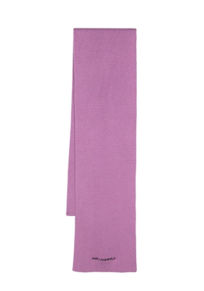 Karl Lagerfeld K/Essential ribbed scarf - Purple