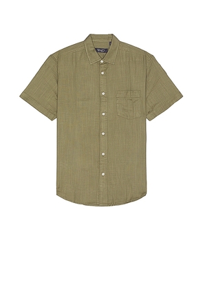 WAO Short Sleeve Slub Shirt in Sage. Size M, S, XL.