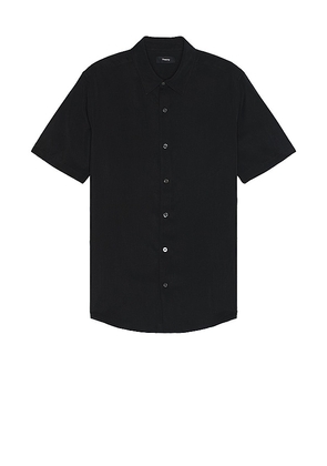 Theory Irving Short Sleeve Shirt in Black. Size M, S, XXL/2X.