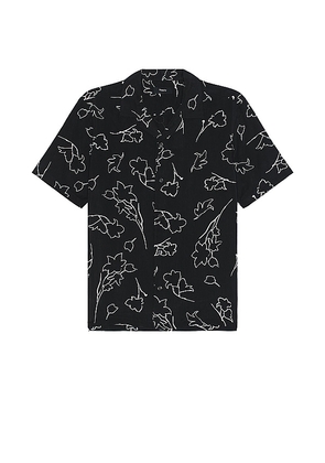 Theory Irving Short Sleeve Shirt in Black. Size M.