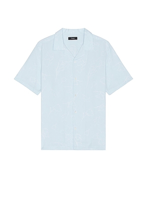 Theory Irving Short Sleeve Shirt in Blue. Size M, XL/1X.