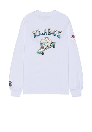 XLARGE Good Time Long Sleeve Tee in White. Size L, S, XL/1X.