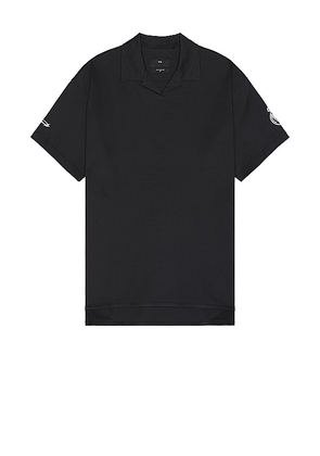 Y-3 Yohji Yamamoto X Real Madrid Short Sleeve Polo in Black. Size M, XL/1X.