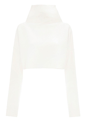 JW Anderson cut-out detailed cropped jumper - White