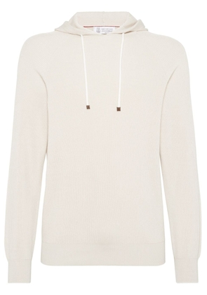 Brunello Cucinelli pullover cotton hoodie - Neutrals