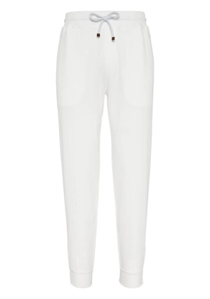 Brunello Cucinelli cotton-blend track pants - White