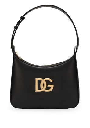 Dolce & Gabbana logo-plaque leather tote bag - Black