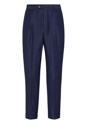 Brunello Cucinelli high-waist tapered trousers - Blue