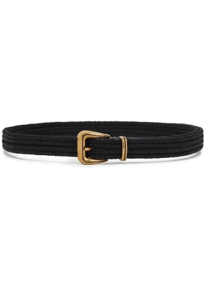 Brunello Cucinelli woven linen belt - Black
