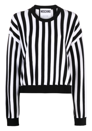 Moschino colour-block striped jumper - Black