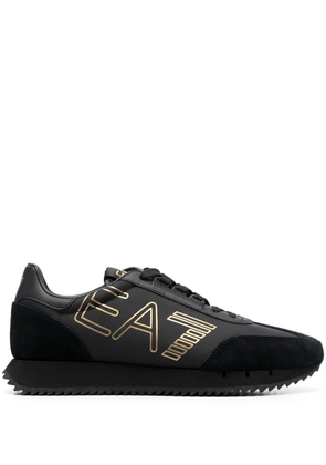 Ea7 Emporio Armani logo-print low-top sneakers - Black