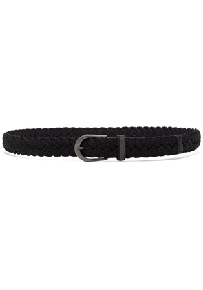 Brunello Cucinelli braided cotton belt - Black