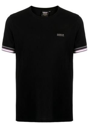 Barbour stripe-detail cotton T-shirt - Black