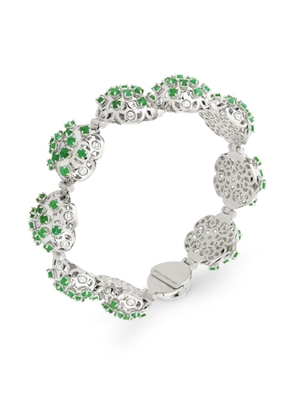 Officina Bernardi 18kt white gold Damasco emerald and diamond bracelet - Silver