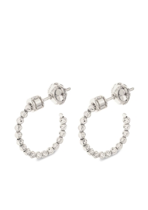 Officina Bernardi 18kt white gold Moon diamond hoop earrings - Silver