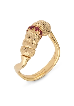 Officina Bernardi 18kt yellow gold Enigma ruby ring