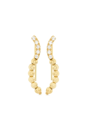 Officina Bernardi 18kt yellow gold Moon Eden diamond cuff earrings