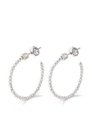 Officina Bernardi 18kt white gold Moon diamond medium hoop earrings - Silver