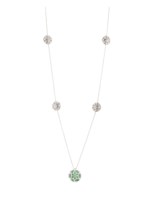 Officina Bernardi 18kt white gold Damasco Station emerald necklace - Silver