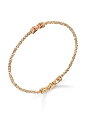 Officina Bernardi 18kt yellow gold Moon ruby bracelet