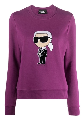 Karl Lagerfeld Ikonik 2.0 cotton sweatshirt - Purple