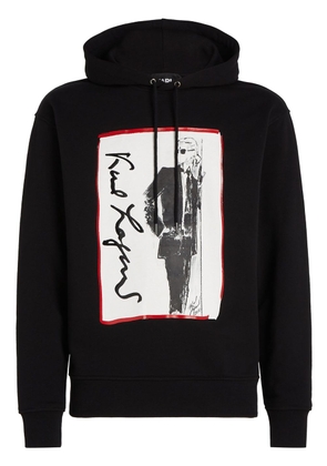 Karl Lagerfeld Karl Series illustration-print hoodie - Black