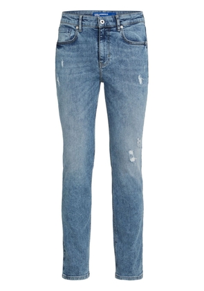 Karl Lagerfeld Jeans distressed-effect mid-rise skinny jeans - Blue